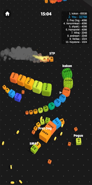 Snake Cube Arena: Merge 2048 Tangkapan skrin 2