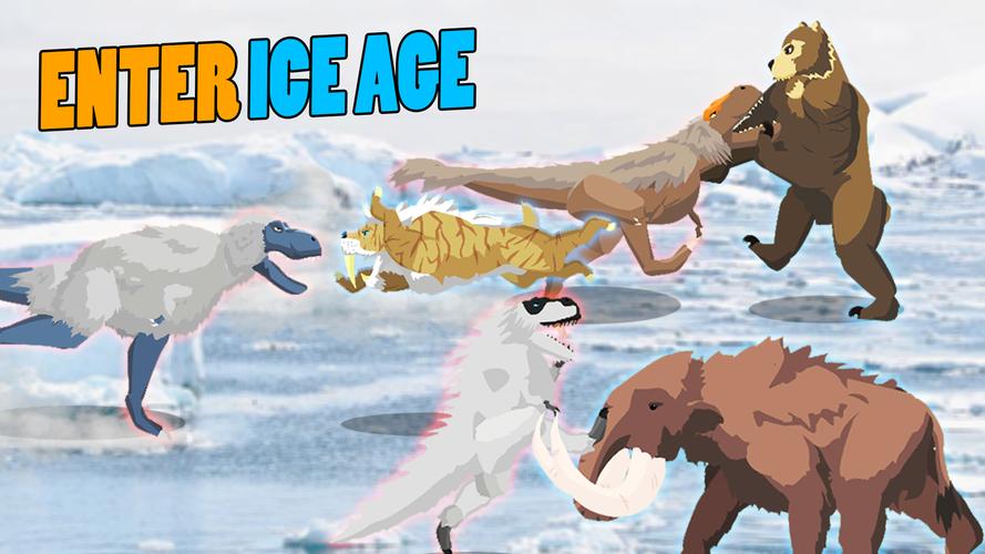 T-Rex Fights Ice Age Beasts Capture d'écran 0