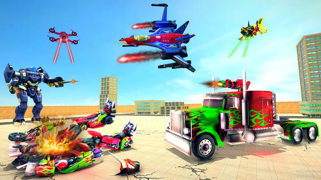 Truck Robot Transform Game Скриншот 2