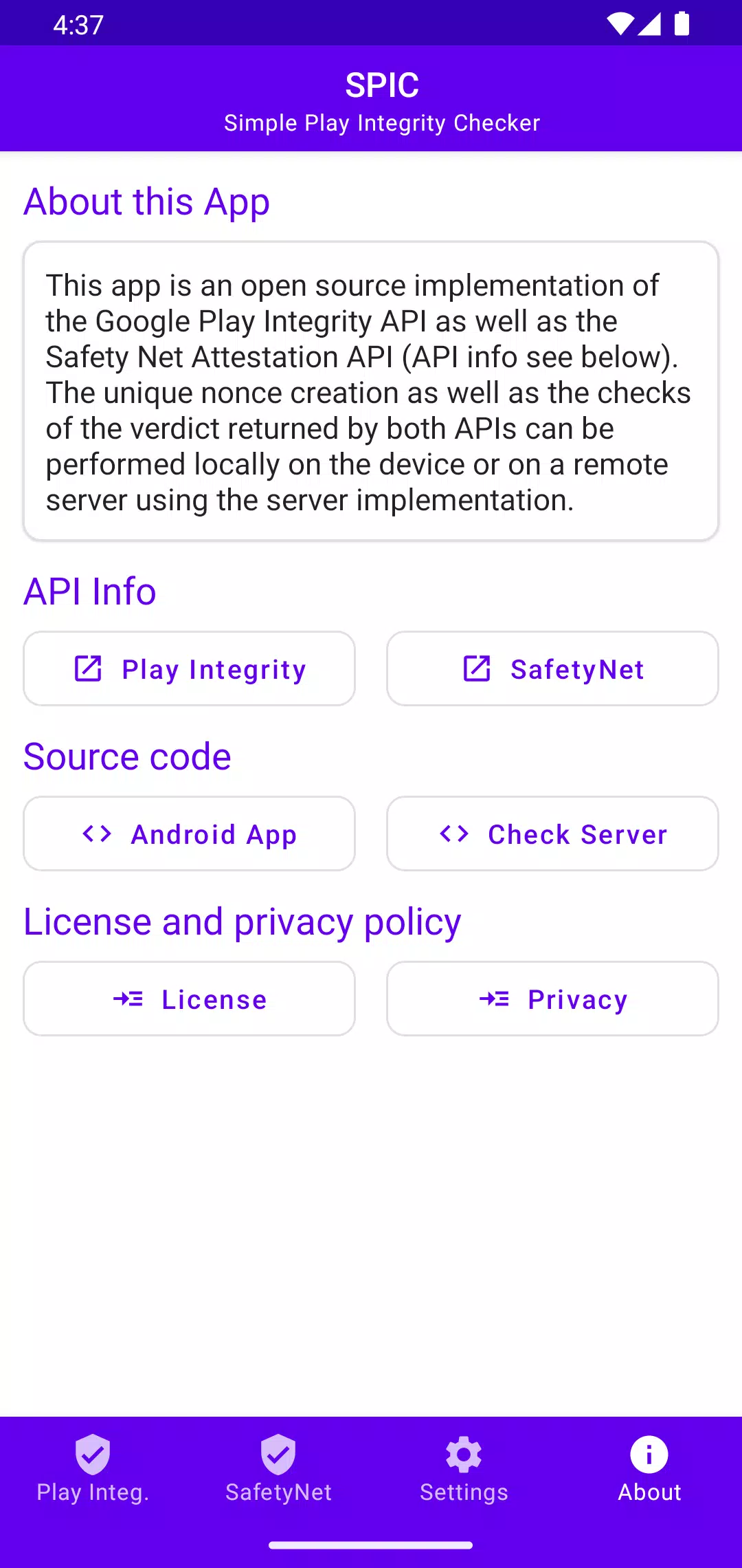 SPIC - Play Integrity Checker स्क्रीनशॉट 3
