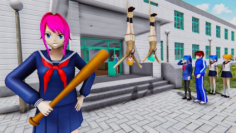 Anime Girl High School Life 3D Capture d'écran 3