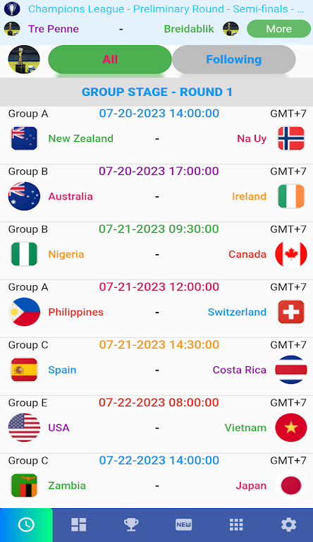 Female Cup Matches ภาพหน้าจอ 0