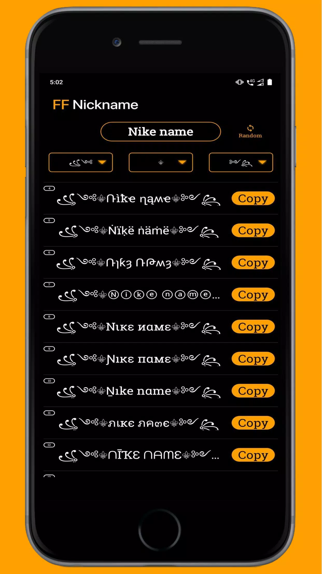 FF Name Creator - Nickname Generator For Games Ảnh chụp màn hình 3