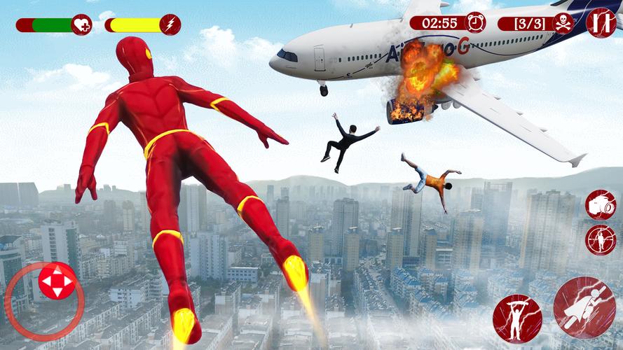 Super Speed: Flying Hero Games Captura de pantalla 2