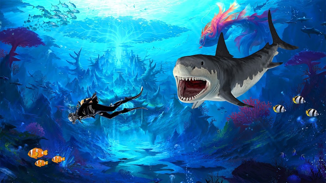 Angry Shark Games: Game 2024 Mod Captura de tela 3