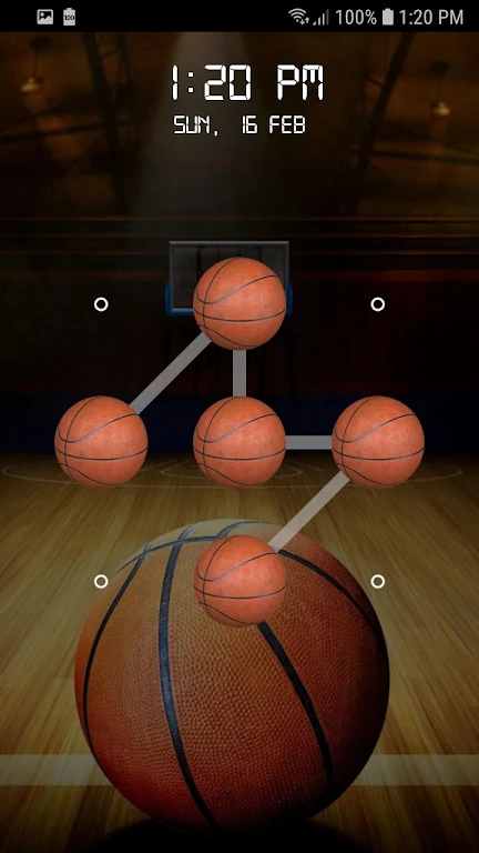 Basketball Screen Lock Pattern Screenshot 0