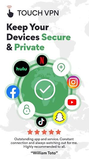 TouchVPN - VPN Proxy & Privacy Captura de tela 0