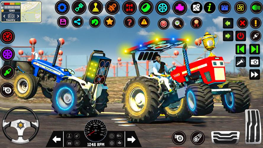 Indian Tractor Tochan Game 3d Captura de tela 2