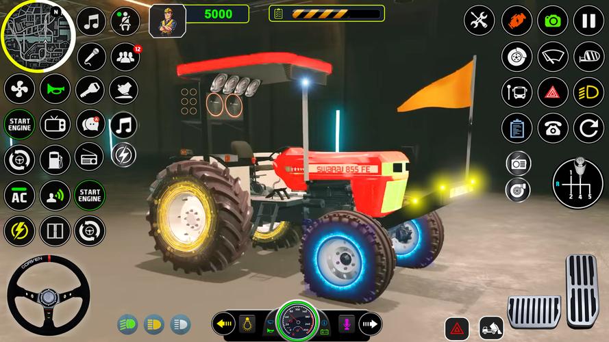 Indian Tractor Tochan Game 3d Captura de tela 3