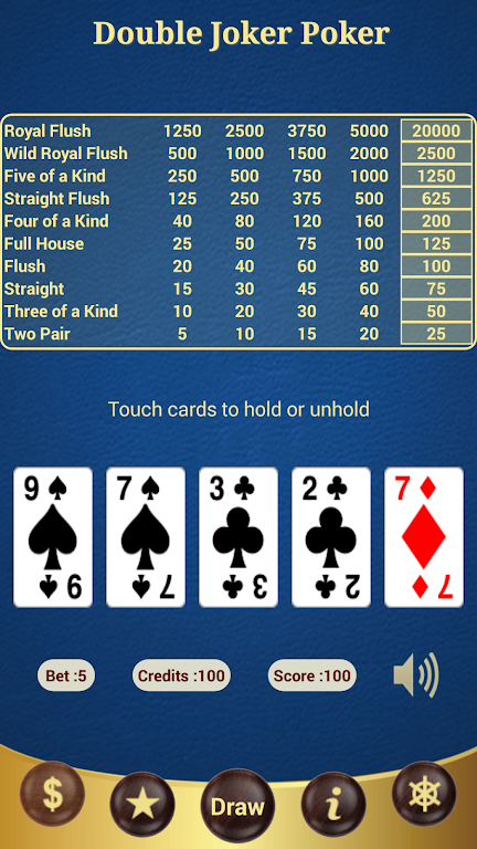 Double Joker Poker ภาพหน้าจอ 0