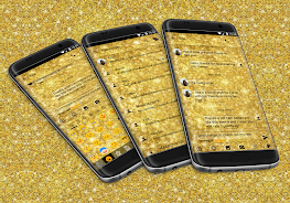 SMS Messages GlitterGold Glass Capture d'écran 0