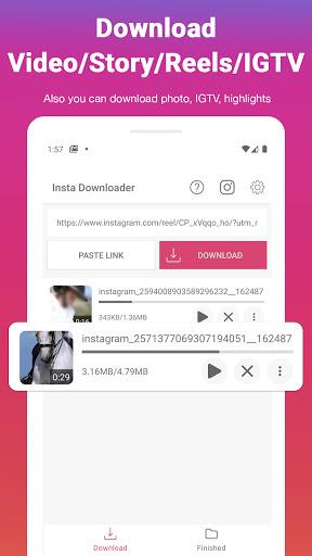 Video Downloader For Insta - IG Stories, Reels Ảnh chụp màn hình 0