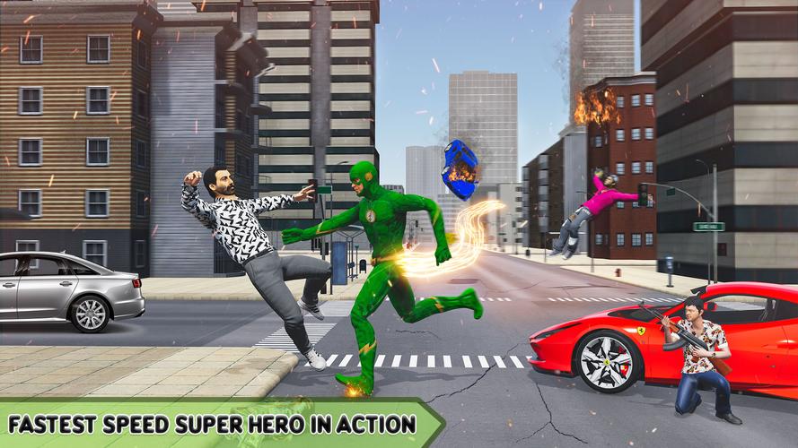 Super Speed: Flying Hero Games Captura de pantalla 3