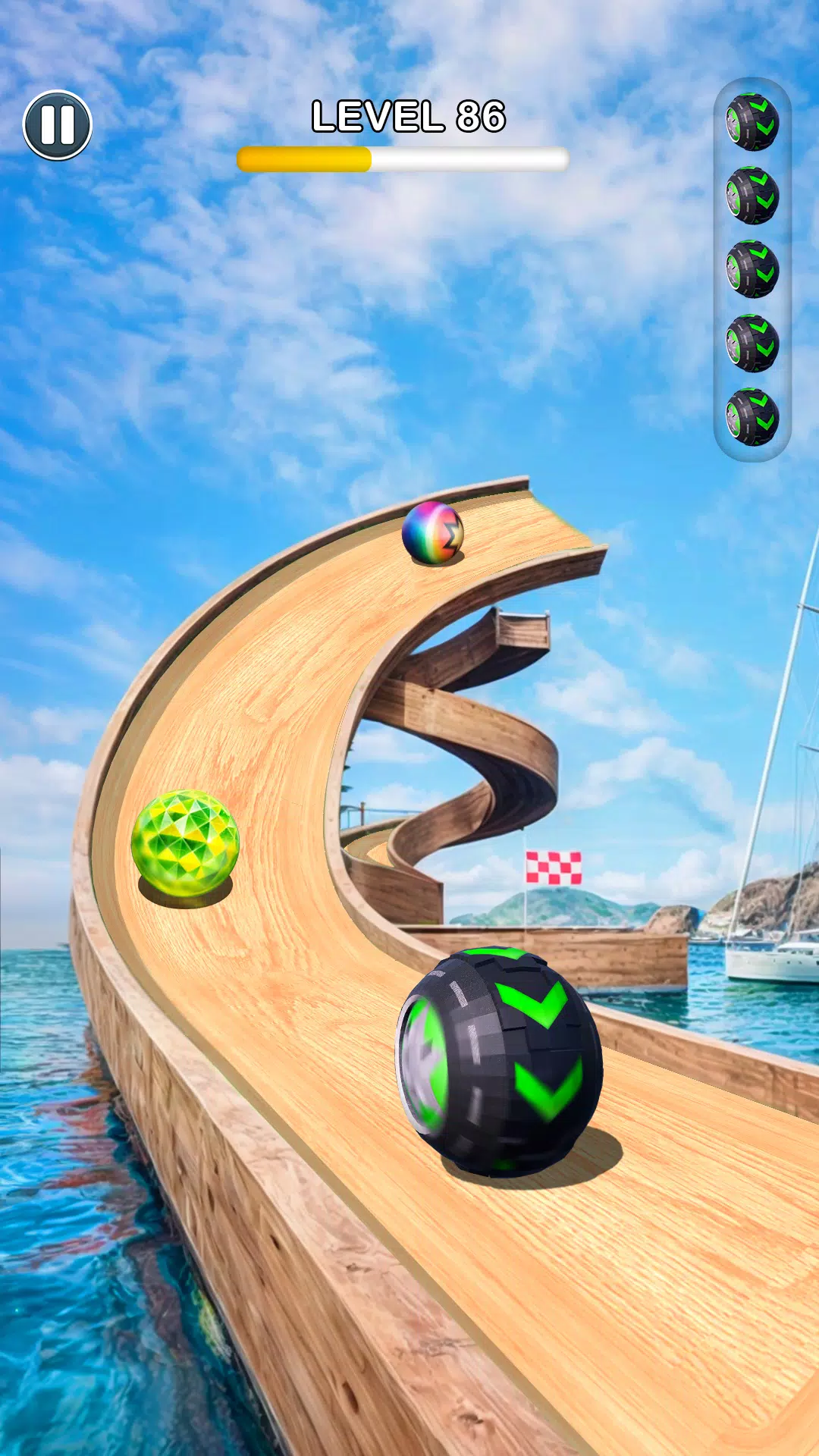 Rolling Ball Sky Escape Screenshot 2