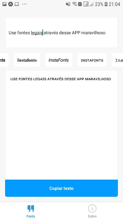InstaFonts Captura de tela 2