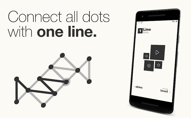 1Line & dots. Puzzle game. Schermafbeelding 0