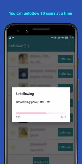 Unfollow Users Cleaner Zrzut ekranu 2