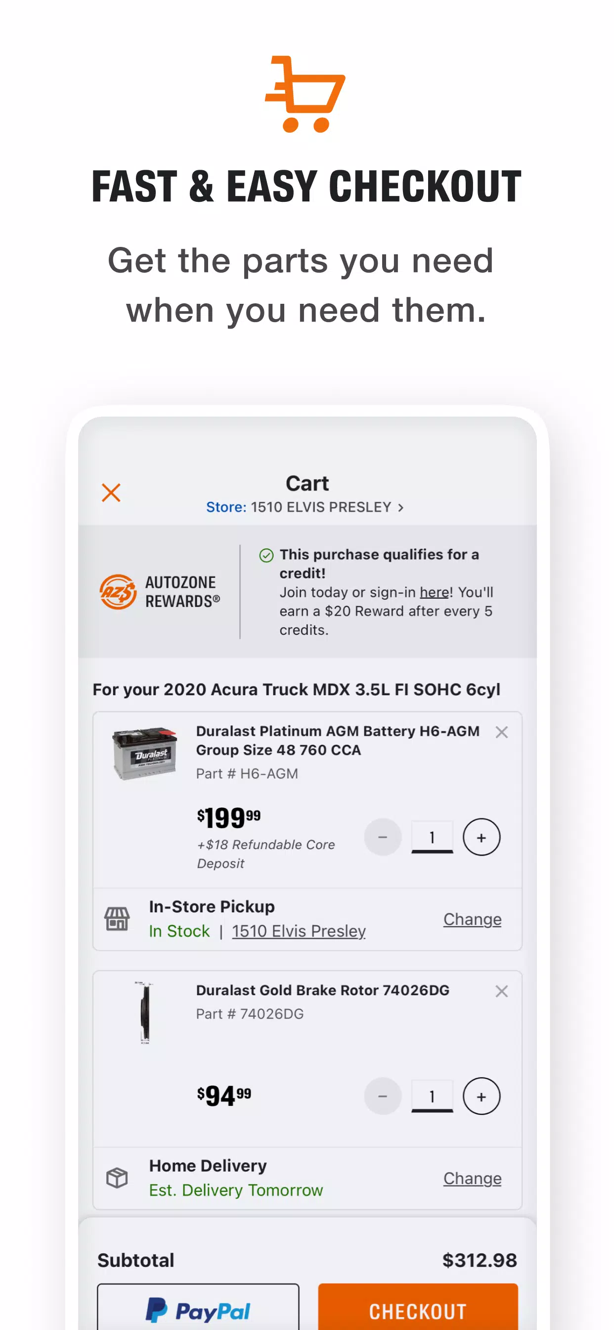 AutoZone स्क्रीनशॉट 1