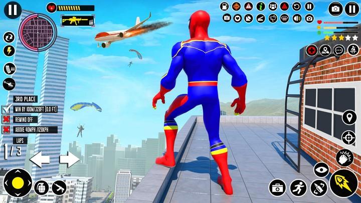 Spider Games: Spider Rope Hero Schermafbeelding 1