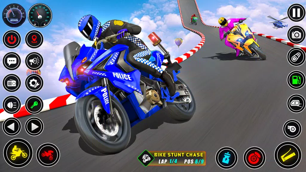 Police bike Stunt Bike Racing Ekran Görüntüsü 1