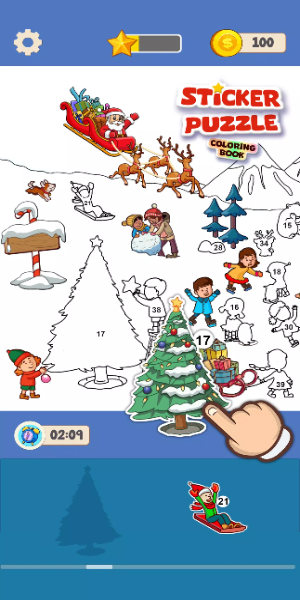 Sticker Puzzle - Coloring Book Captura de tela 2