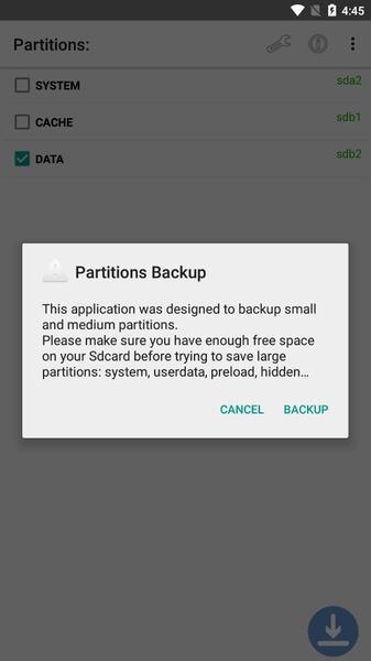 Partitions Backup and Restore ဖန်သားပြင်ဓာတ်ပုံ 3