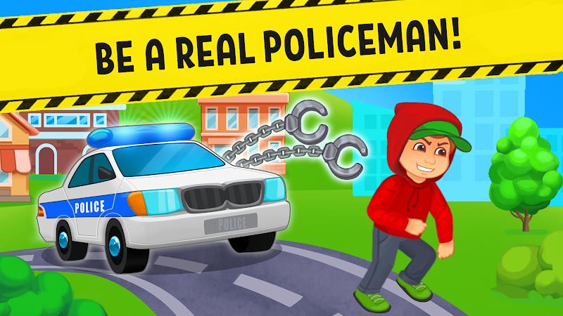 Police Car x Kids Racing Games Captura de pantalla 0