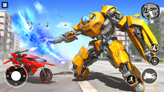 Real Robot Bike Transform Game Captura de pantalla 0