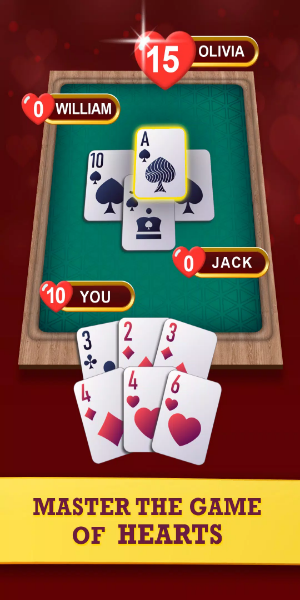 Hearts: Classic Card Game Fun ภาพหน้าจอ 1