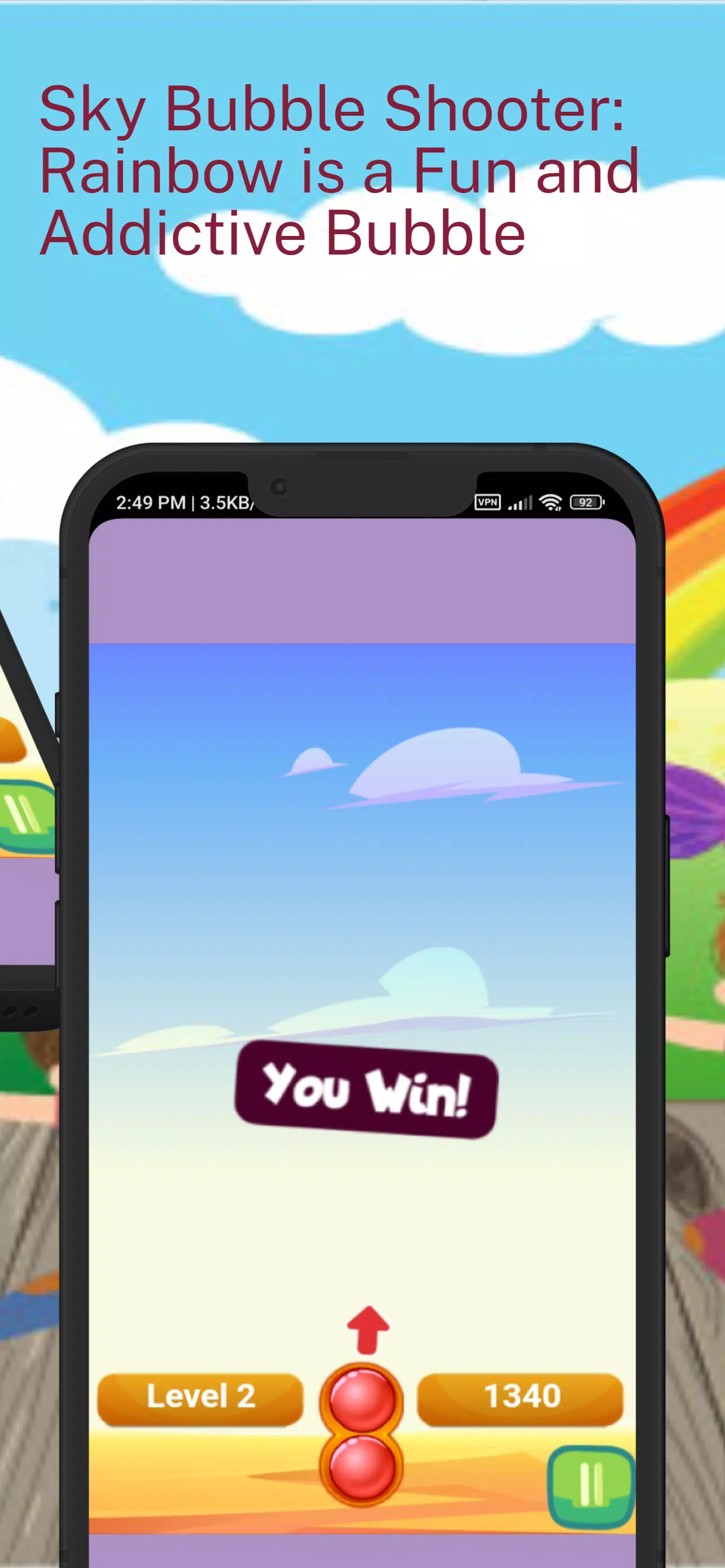 Sky Bubble Shooter : Rainbow Screenshot 2