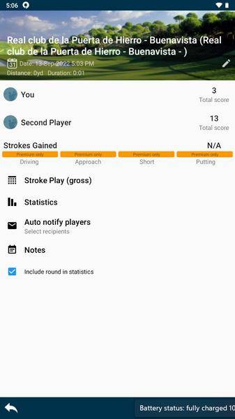 Golf Pad: Golf GPS & Scorecard Zrzut ekranu 0