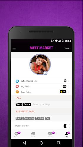 Meet Market: Gay Chat & Dates Captura de tela 2