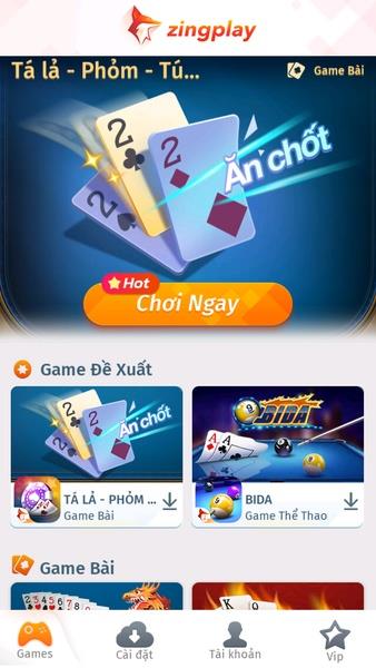 ZingPlay Ảnh chụp màn hình 1