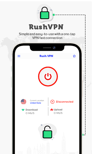 Rush VPN - Secure and Fast VPN ภาพหน้าจอ 2