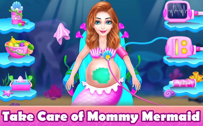 Mermaid Game: Newborn,Pregnant Скриншот 1