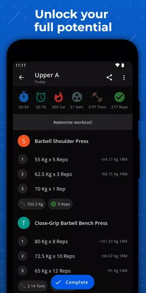 Progression - Fitness Tracker স্ক্রিনশট 1