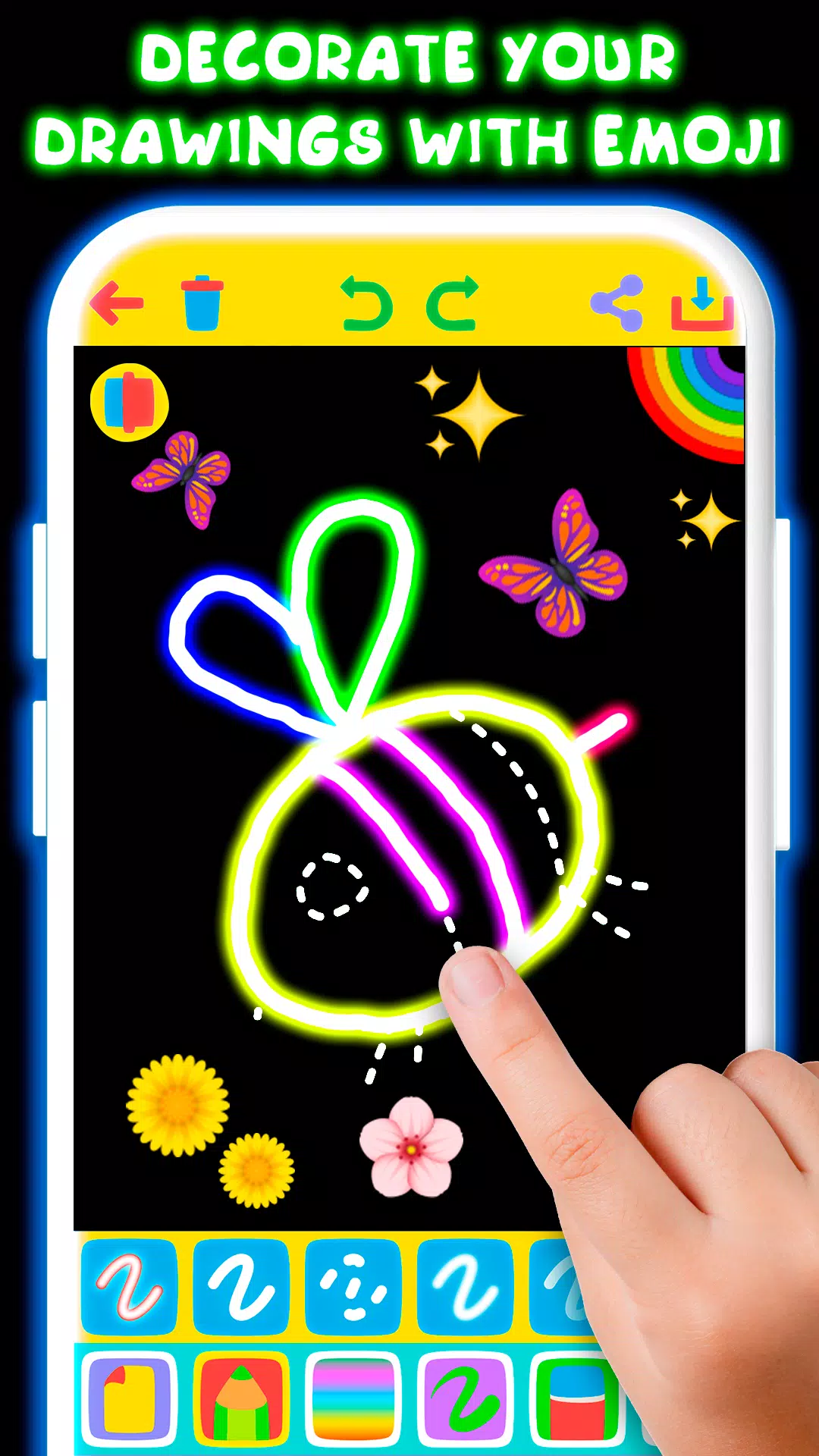 Drawing For Kids - Glow Draw スクリーンショット 2