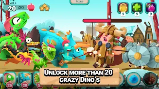 Dino Bash: Travel Through Time Schermafbeelding 1