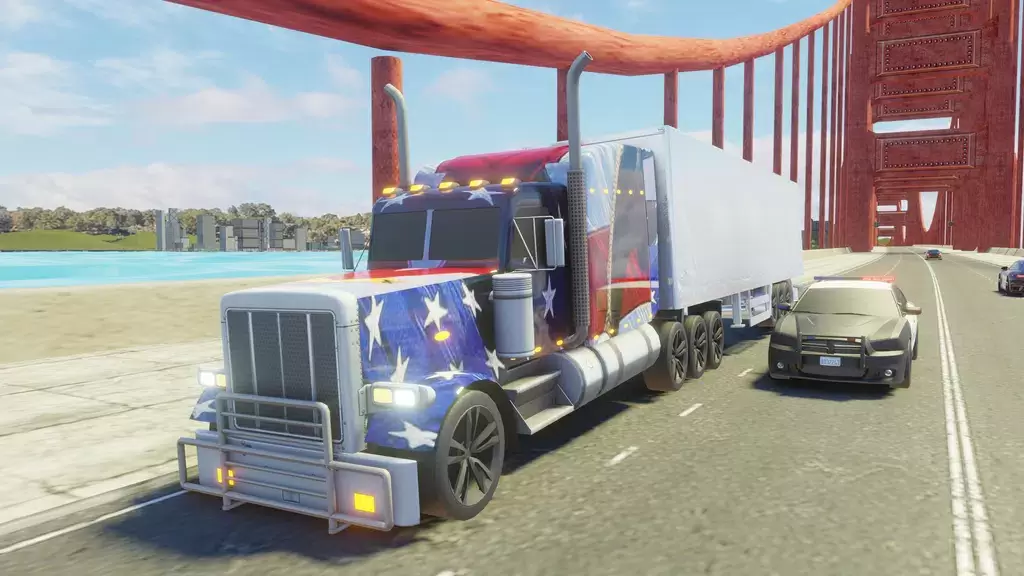 Usa Truck Simulator Car Games Tangkapan skrin 0