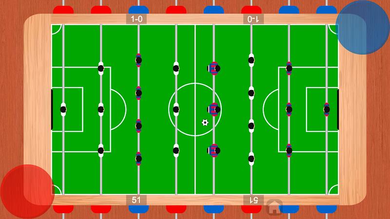 Foosball table soccer 1 2 3 4 Tangkapan skrin 3