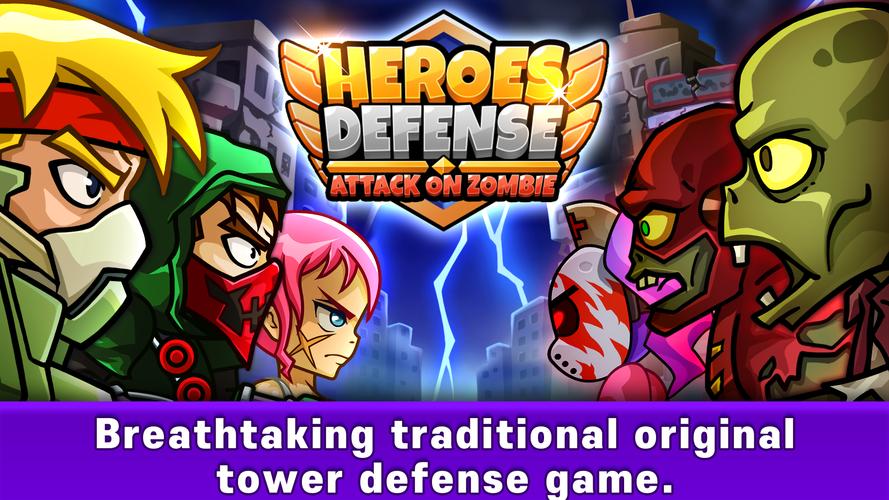 Heroes Defense: Attack Zombie ภาพหน้าจอ 1