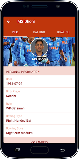 Live Cricket Score & News Capture d'écran 0