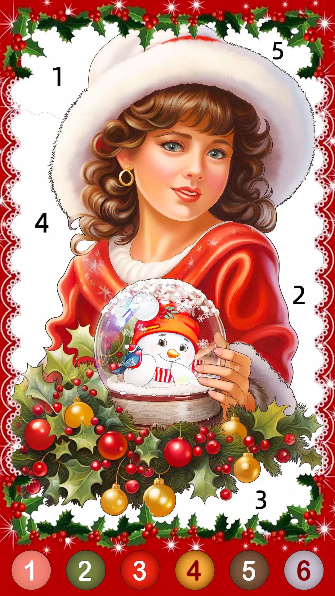 Christmas Game Color by number ဖန်သားပြင်ဓာတ်ပုံ 1