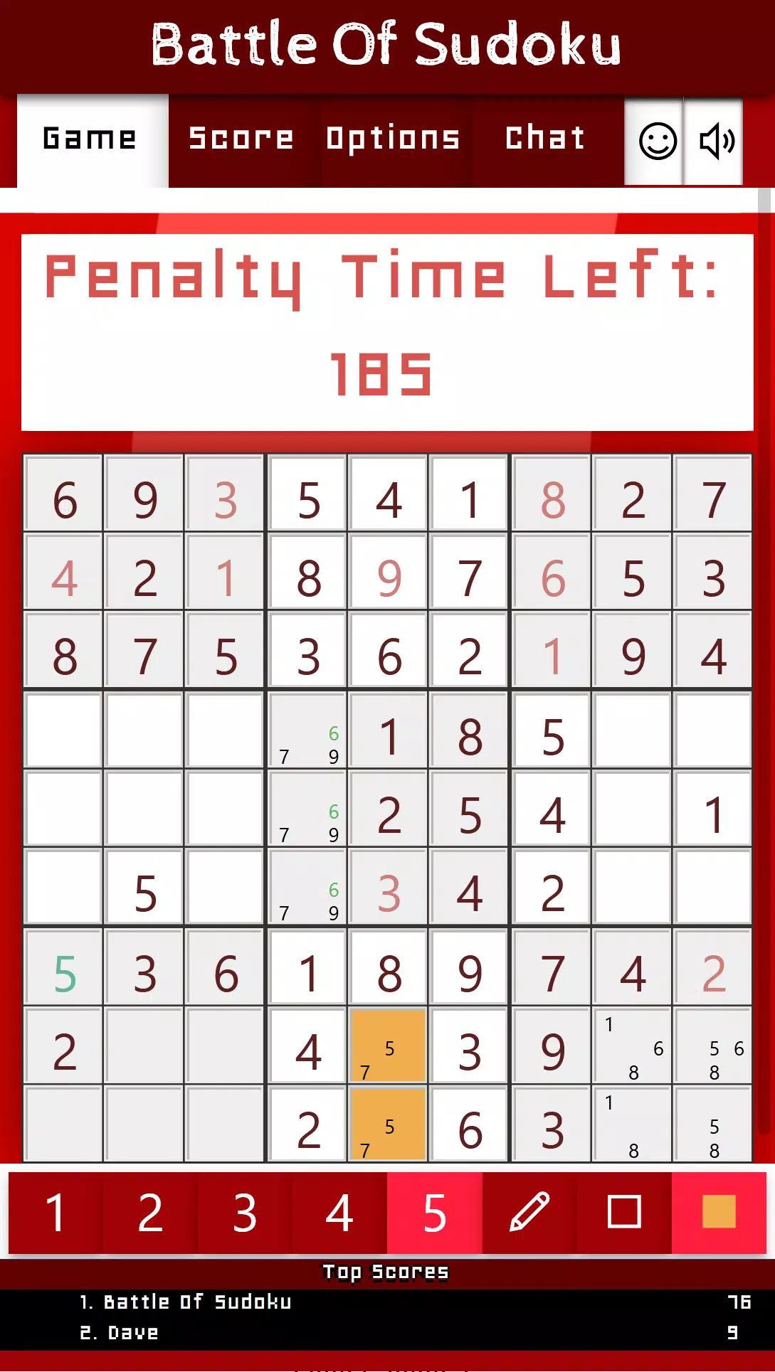 Battle Of Sudoku Schermafbeelding 2