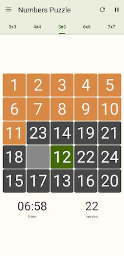 15 Number puzzle sliding game Tangkapan skrin 3