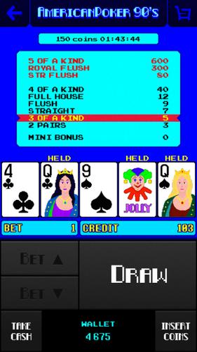 American Poker 90's Casino Screenshot 1