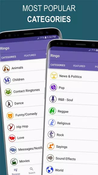 Ringo Ringtones Notifications ဖန်သားပြင်ဓာတ်ပုံ 1