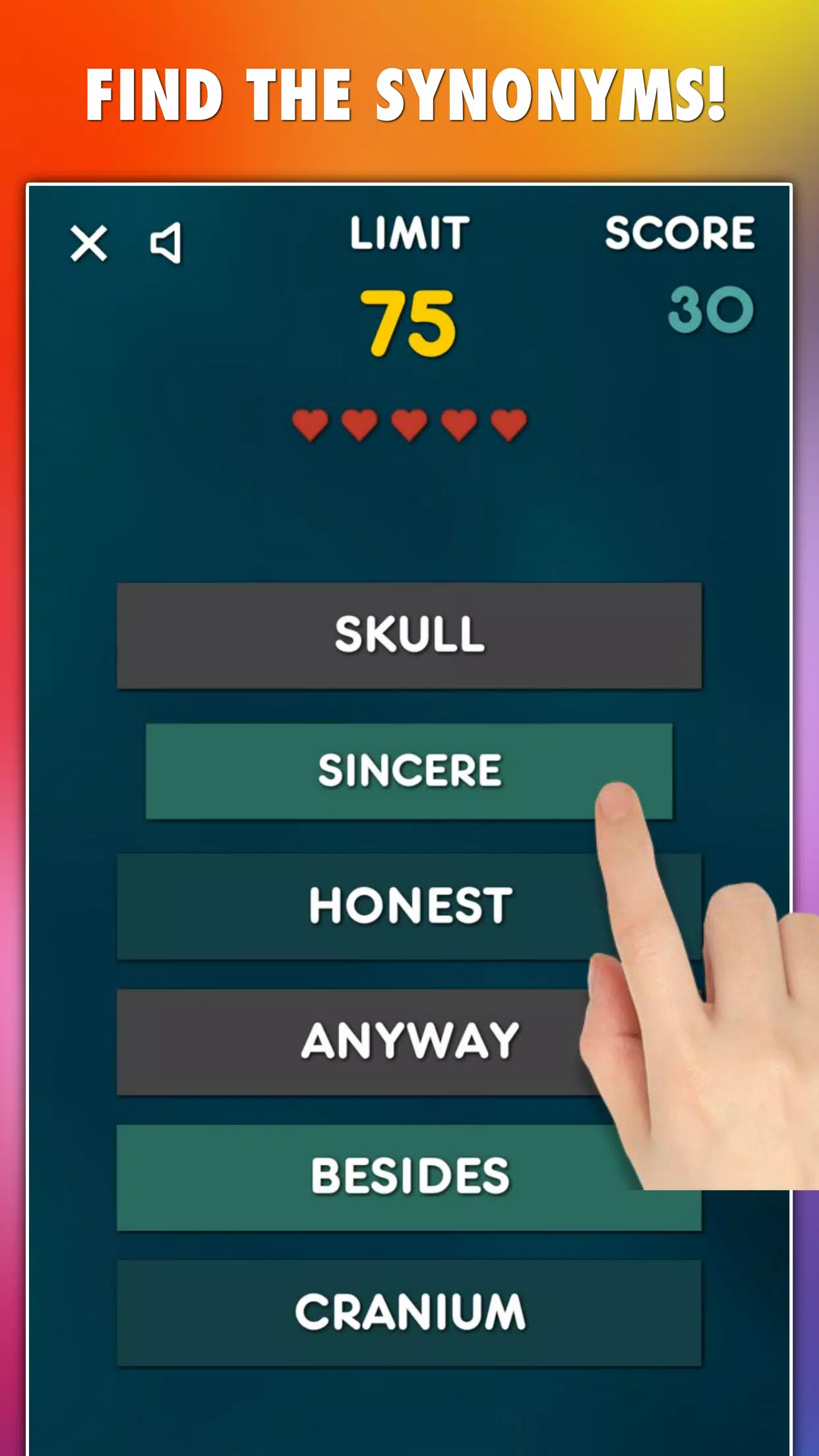 Synonyms Game Скриншот 3