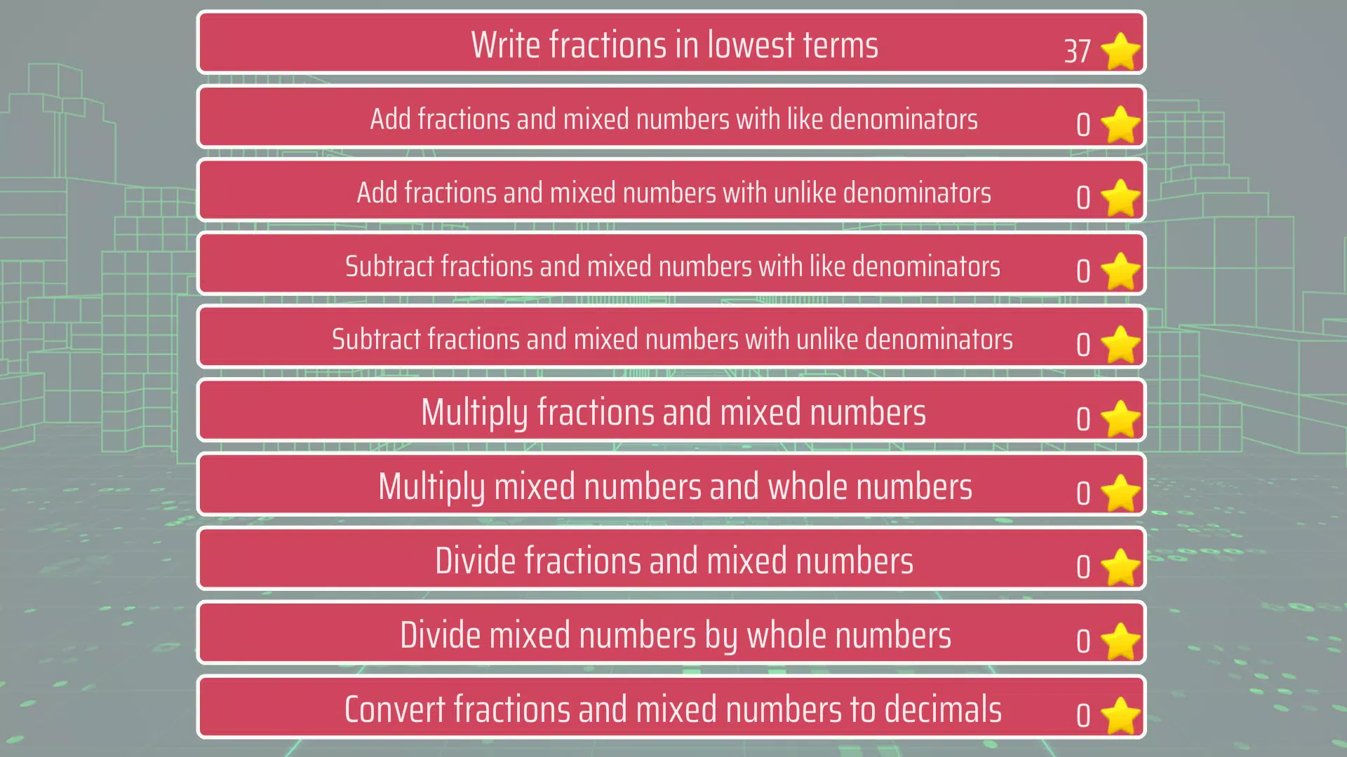 Fractions and mixed numbers Tangkapan skrin 0
