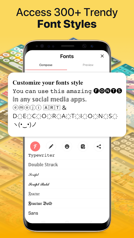 Fonts app keyboard & Changer Schermafbeelding 1